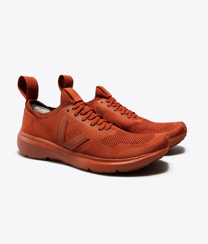 X RICK OWENS V-KNIT RUNNER 'FULL RUST'