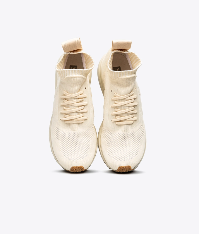 X RICK OWENS V-KNIT RUNNER MID  'BUTTER'