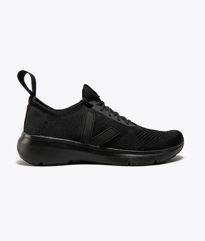 X RICK OWENS V-KNIT RUNNER 'FULL BLACK'