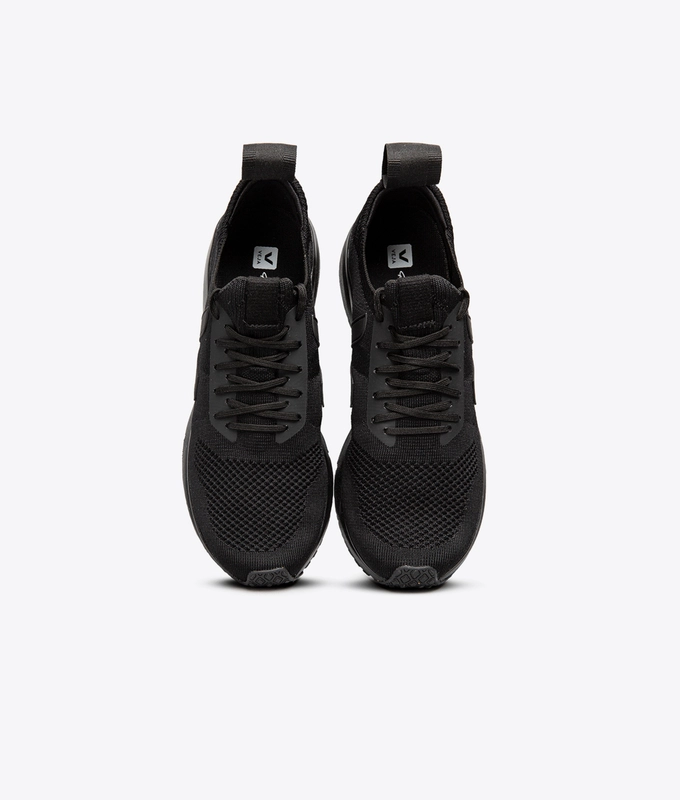 X RICK OWENS V-KNIT RUNNER 'FULL BLACK'