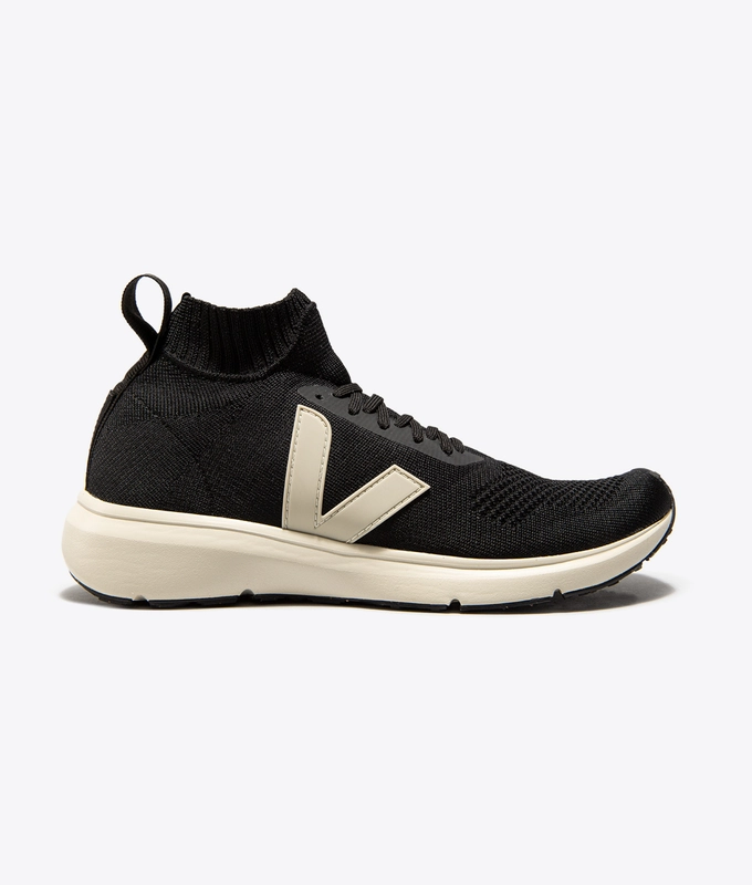 X RICK OWENS V-KNIT RUNNER MID 'BLACK PIERRE'