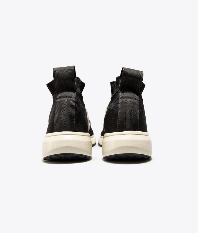 X RICK OWENS V-KNIT RUNNER MID 'BLACK PIERRE'