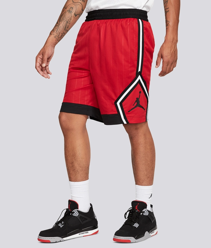 M J JM DIAMOND STRIPED SHORT 'GYMRED/BLACK'