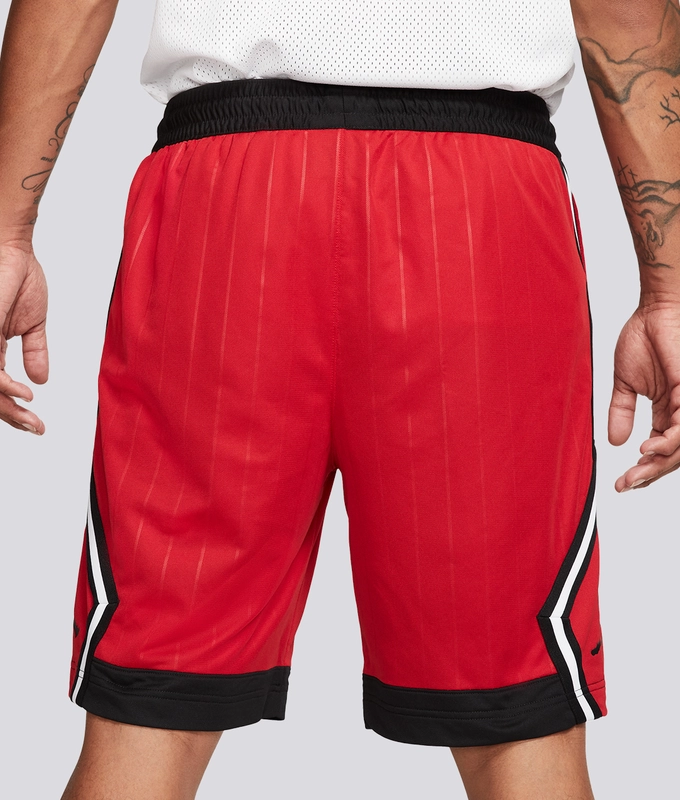 M J JM DIAMOND STRIPED SHORT 'GYMRED/BLACK'