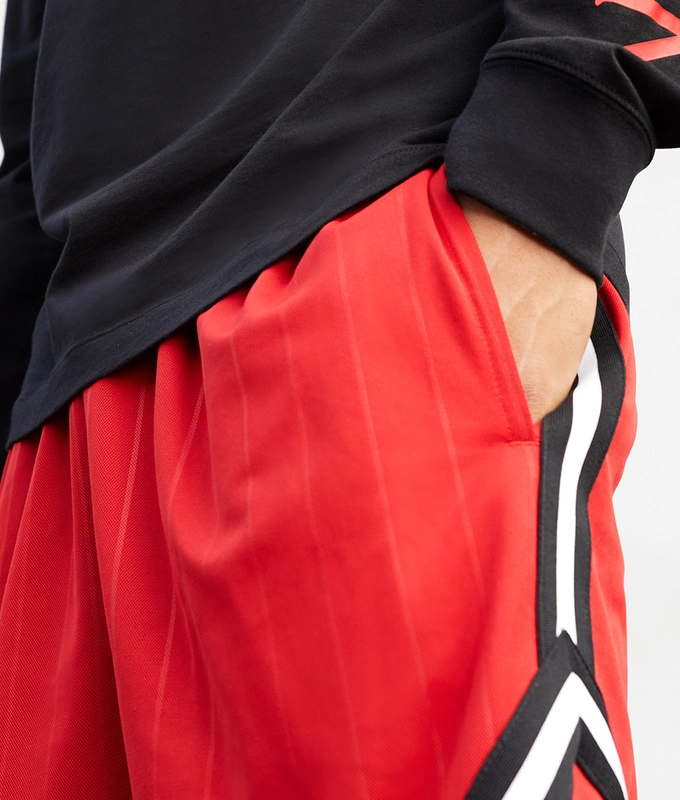 M J JM DIAMOND STRIPED SHORT 'GYMRED/BLACK'