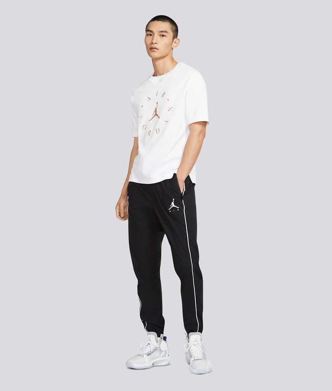 M J JUMPMAN WVN PANT 'BLACK/WHITE'
