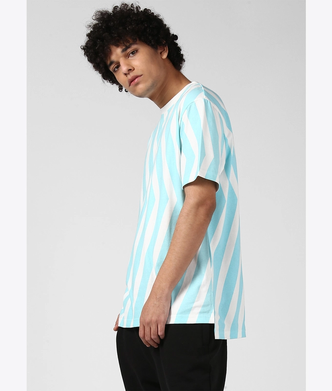 UNISEX PRINTED TEE 'WHITE/BLUE'
