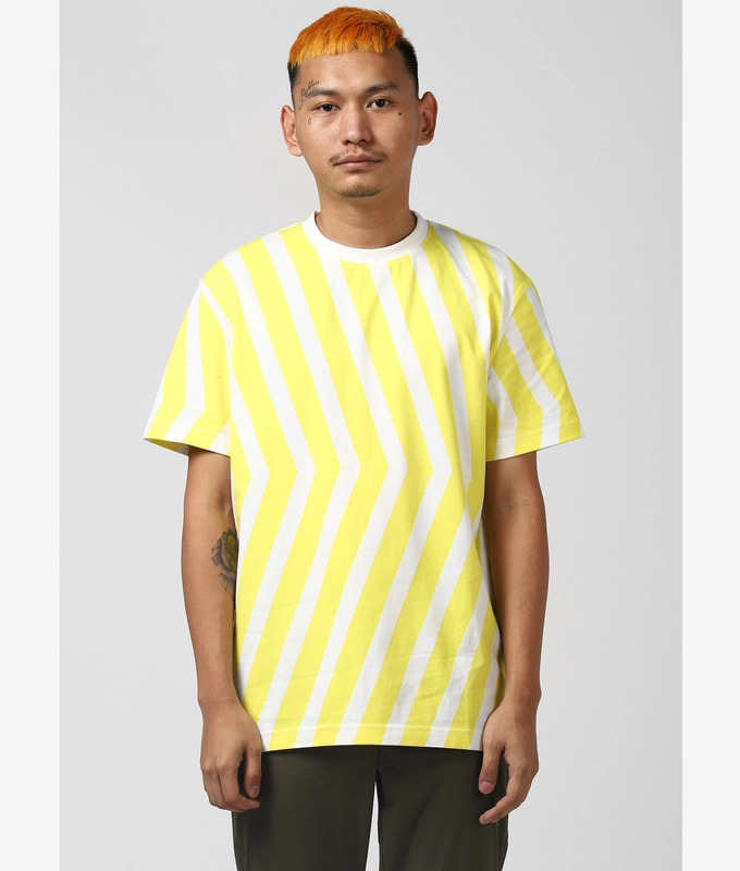 UNISEX PRINTED TEE 'WHITE/YELLOW'