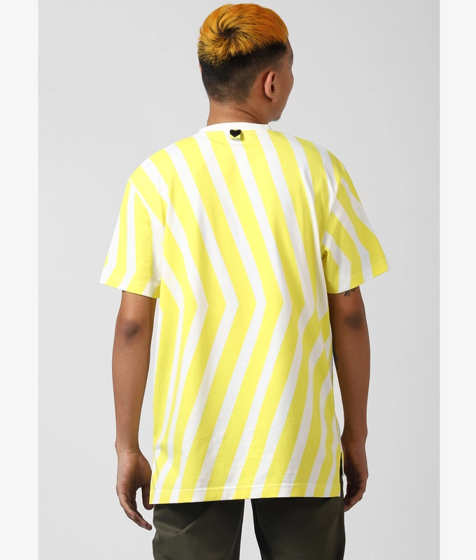 UNISEX PRINTED TEE 'WHITE/YELLOW'