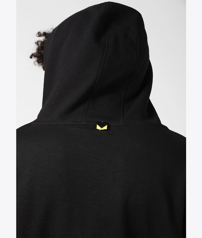 UNISEX CUT  SEW HOODIE 'BLACK/ORANGE/WHITE'