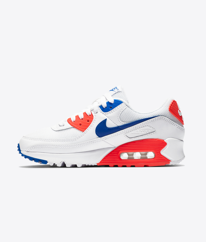 W AIR MAX 90 'WHITE/RACER BLUE-FLASH CRIMSON'