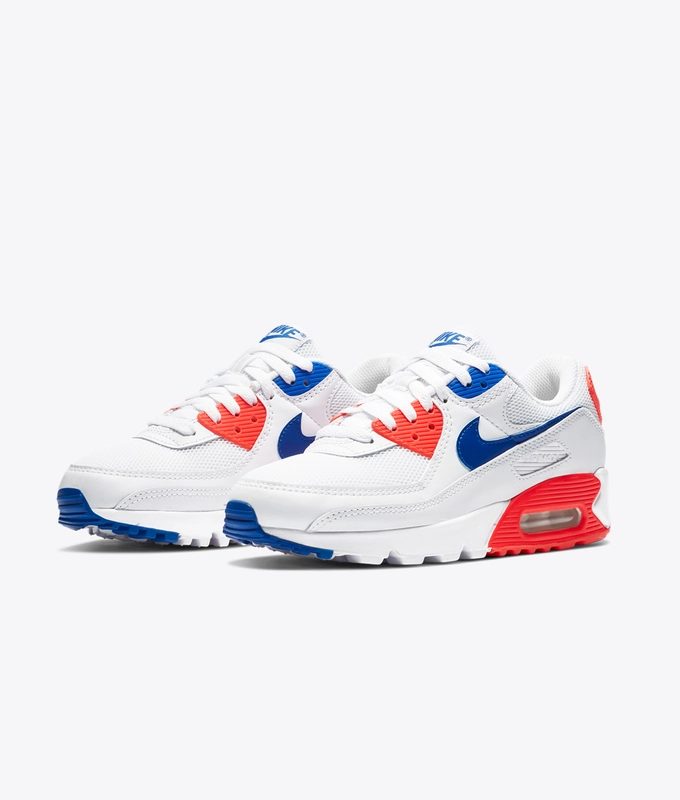 W AIR MAX 90 'WHITE/RACER BLUE-FLASH CRIMSON'