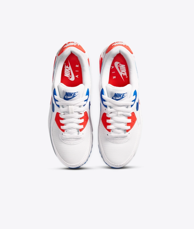 W AIR MAX 90 'WHITE/RACER BLUE-FLASH CRIMSON'
