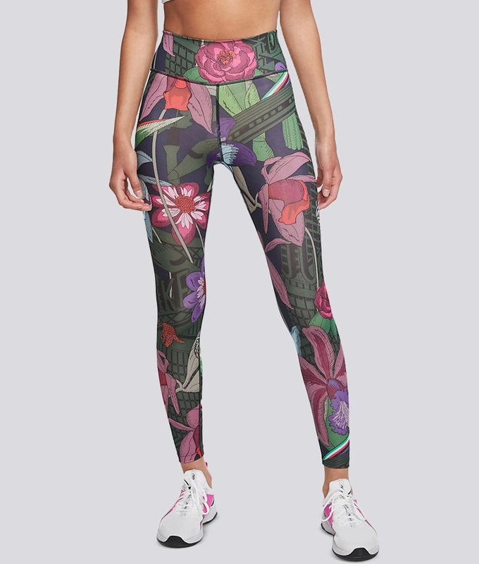 AS W NIKE ONE TIGHT ICNCLSH PRT 'Bright Crimson/Black'