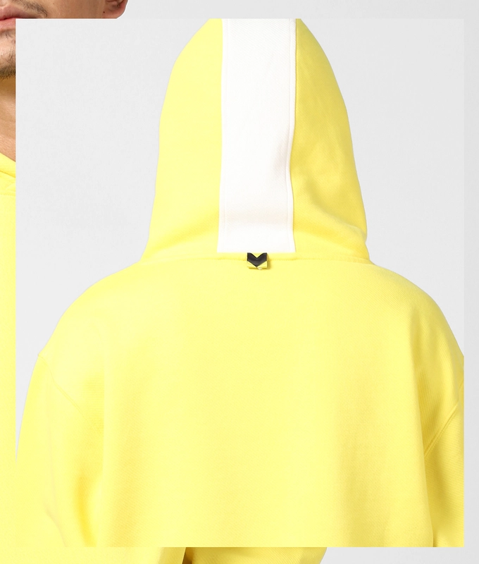 UNISEX STREET HOODIE 'YELLOW/WHITE'