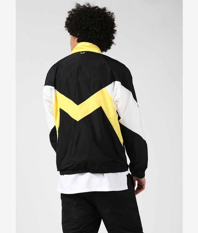 UNISEX PANELLED DTC JACKET 'BLACK/YELLOW'
