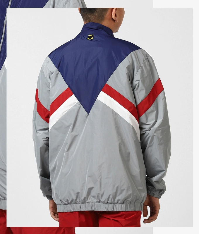 UNISEX WAVES JACKET 'GREY/NAVY/RED'
