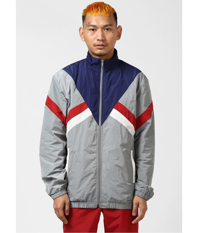 UNISEX WAVES JACKET 'GREY/NAVY/RED'