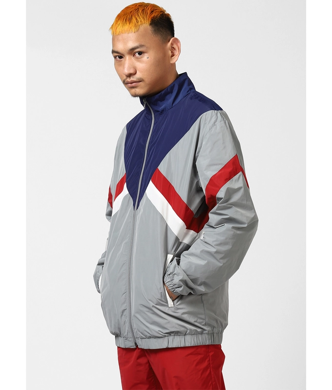 UNISEX WAVES JACKET 'GREY/NAVY/RED'