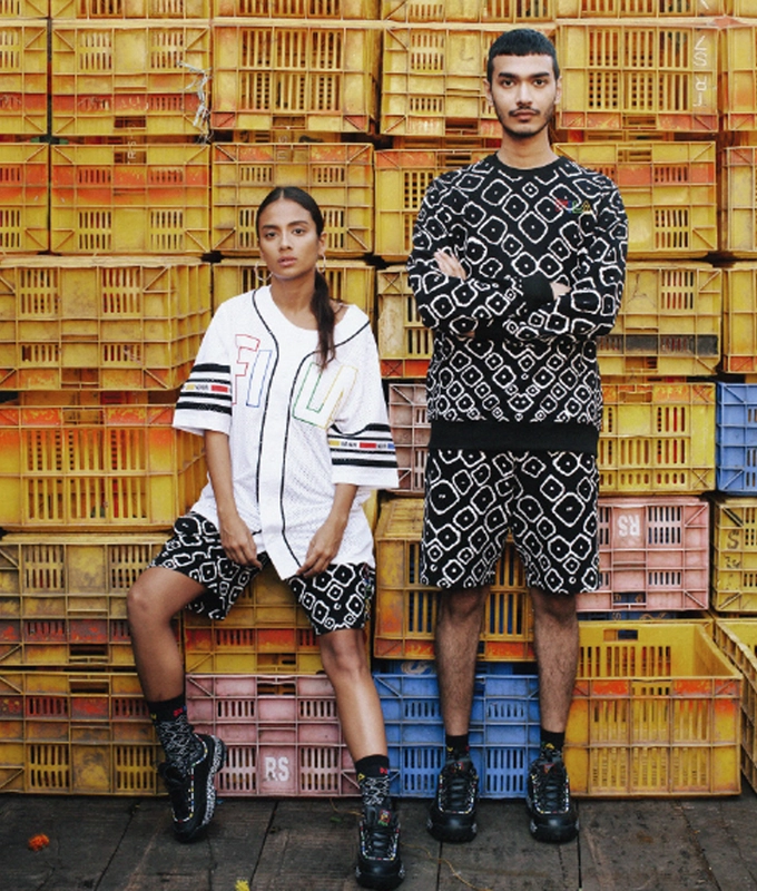 FILA X NBNW DONTE BANDHANI PRINT SWEATSHIRT 'BLACK'