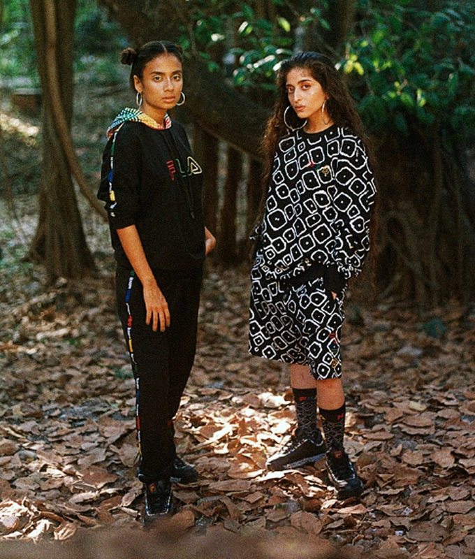 FILA X NBNW DONTE BANDHANI PRINT SWEATSHIRT 'BLACK'