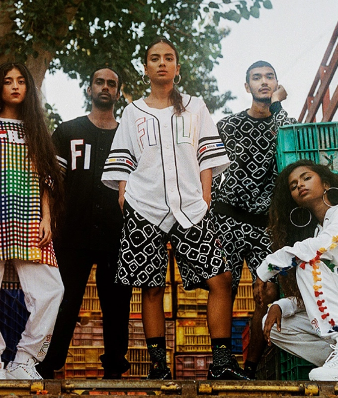 FILA X NBNW ROCH BANDHANI PRINT SHORTS 'BLACK'