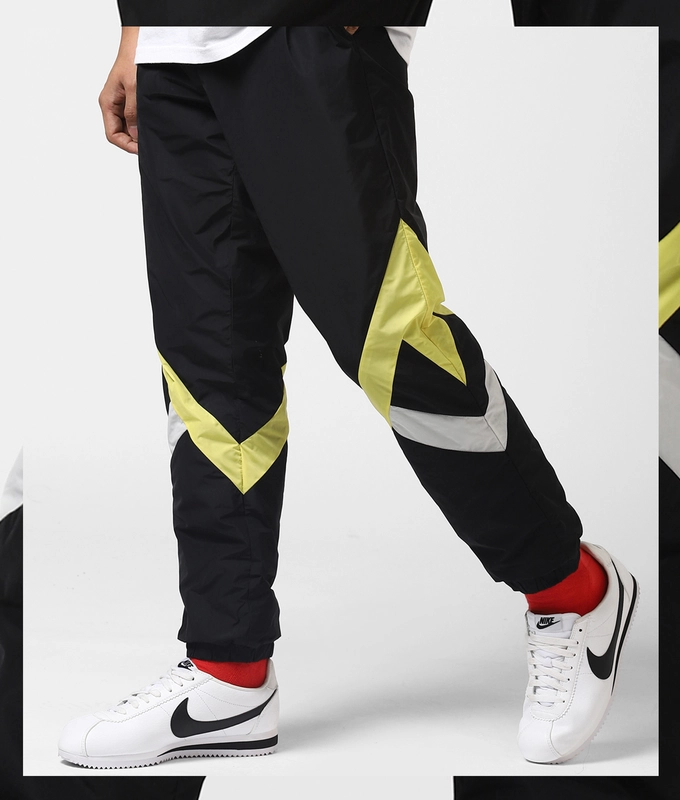 UNISEX PANELLED DTC PANTS 'BLACK/YELLOW'