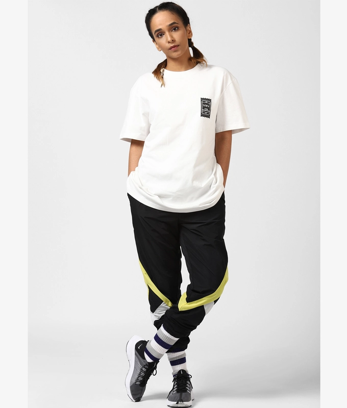 UNISEX PANELLED DTC PANTS 'BLACK/YELLOW'