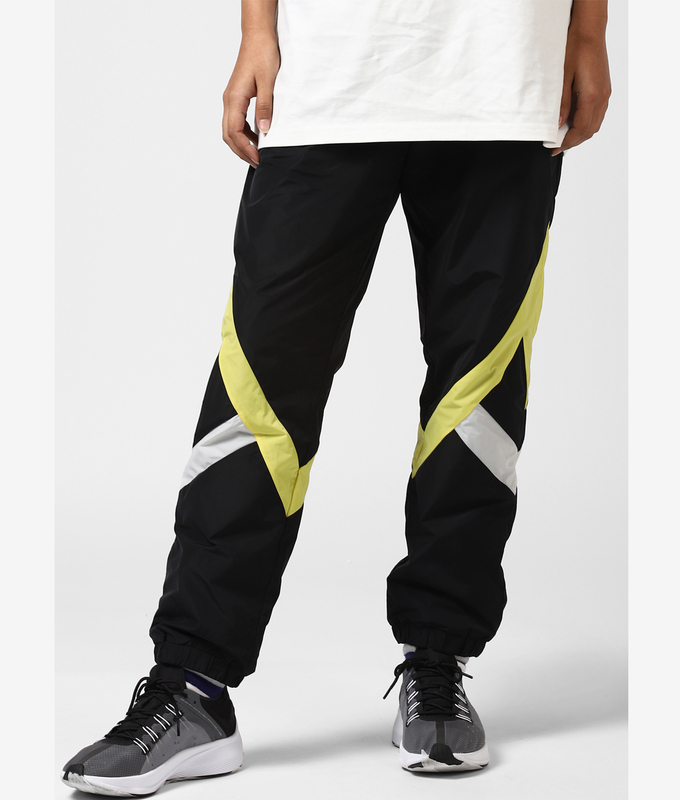 UNISEX PANELLED DTC PANTS 'BLACK/YELLOW'