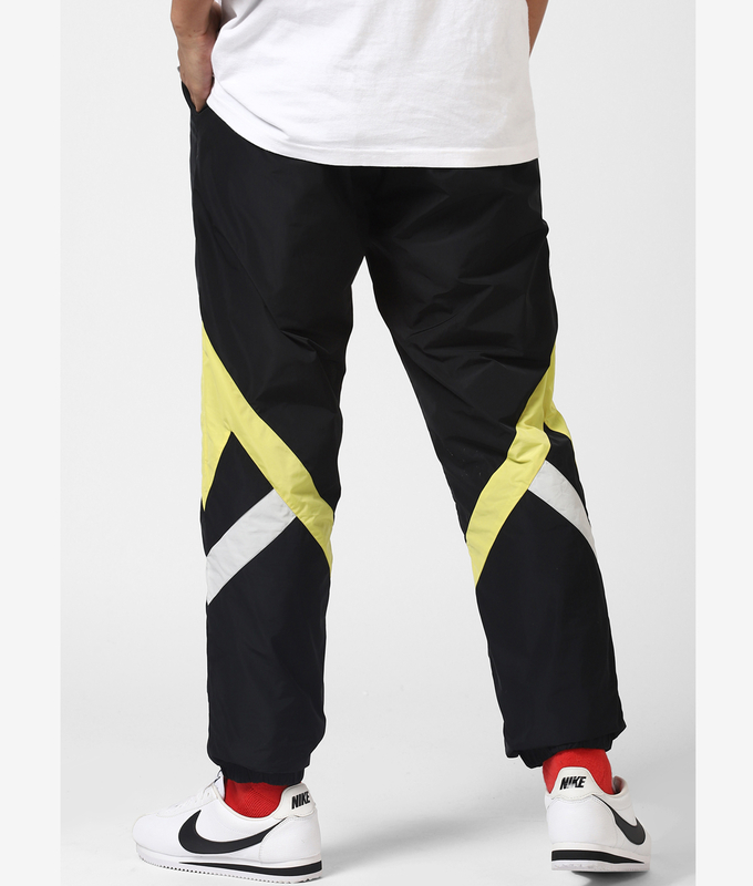 UNISEX PANELLED DTC PANTS 'BLACK/YELLOW'