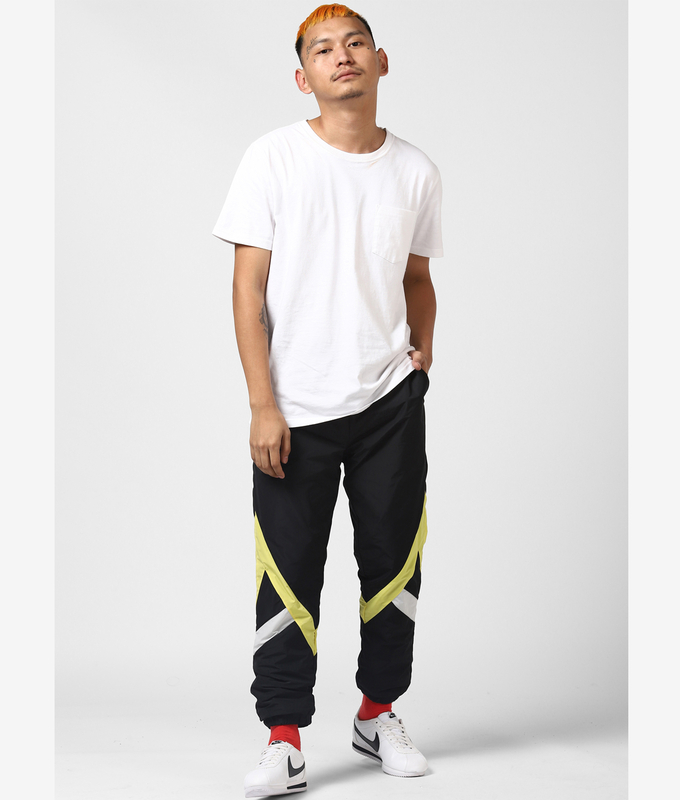 UNISEX PANELLED DTC PANTS 'BLACK/YELLOW'