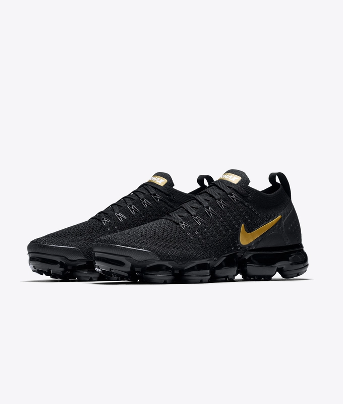 AIR VAPORMAX FLYKNIT 2 'BLACK/METALLIC GOLD-MTLC PLATINUM'