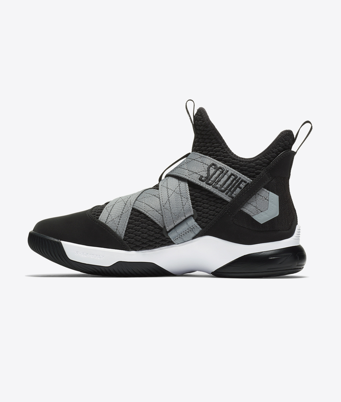 LEBRON SOLDIER XII SFG 'BLACK/WHITE'