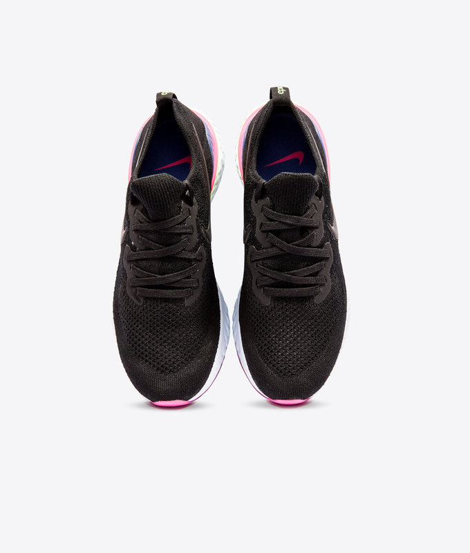 EPIC REACT FLYKNIT 2 'BLACK/BLACK-SAPPHIRE-LM BLAST'