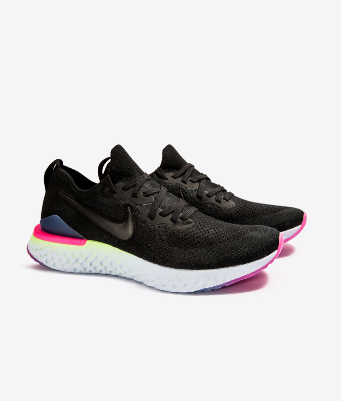 EPIC REACT FLYKNIT 2 'BLACK/BLACK-SAPPHIRE-LM BLAST'