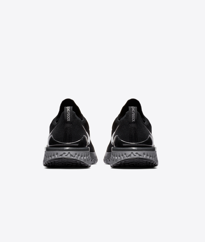 EPIC REACT FLYKNIT 2 'BLACK/BLACK-WHITE-GUNSMOKE'