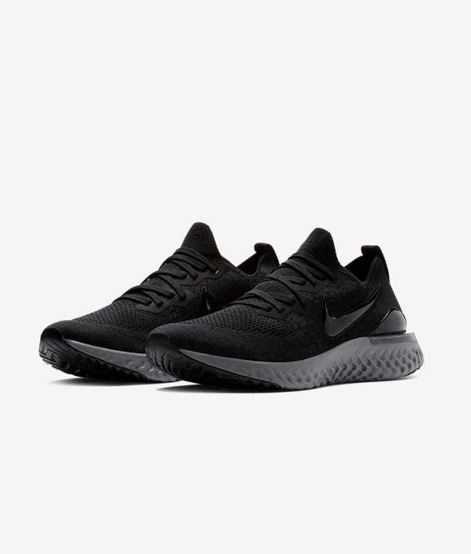 EPIC REACT FLYKNIT 2 'BLACK/BLACK-WHITE-GUNSMOKE'