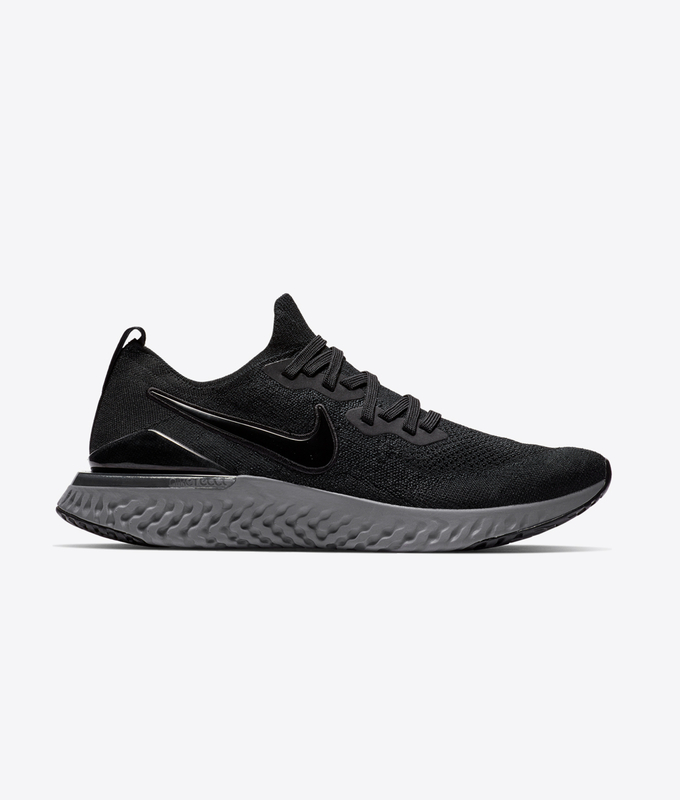 EPIC REACT FLYKNIT 2 'BLACK/BLACK-WHITE-GUNSMOKE'