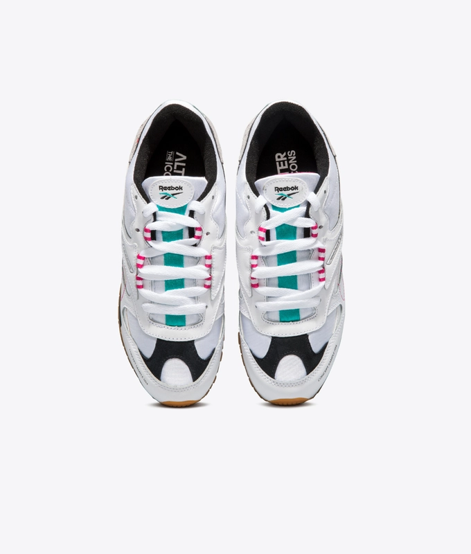 CL LTHR ATI 90'S 'WHITE/TEAL/BLACK/GREY/PIN'