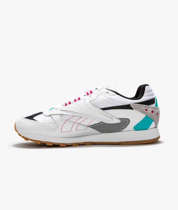 CL LTHR ATI 90'S 'WHITE/TEAL/BLACK/GREY/PIN'