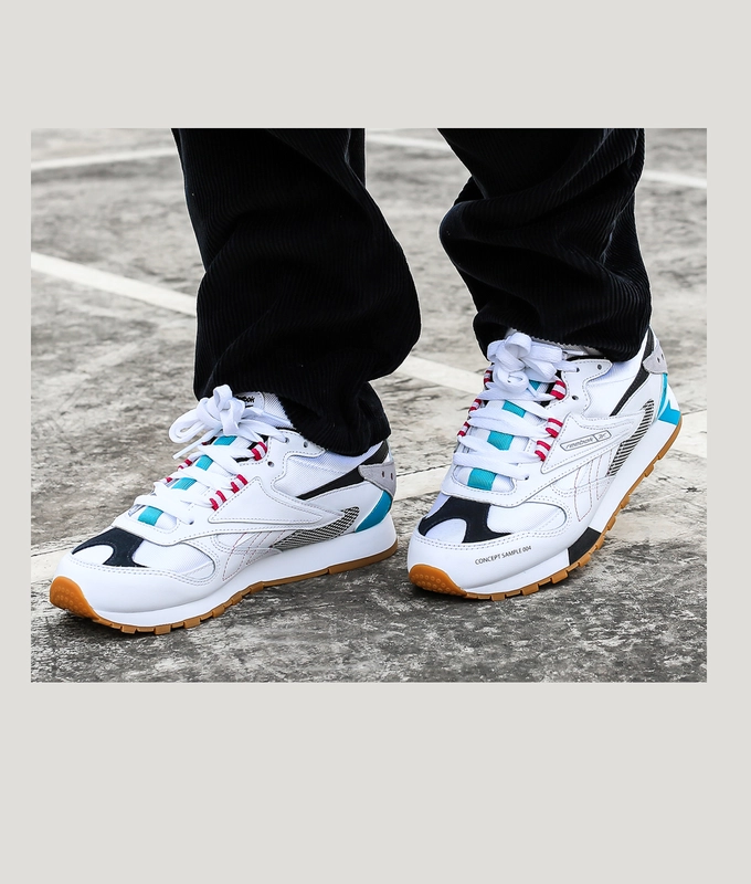 CL LTHR ATI 90'S 'WHITE/TEAL/BLACK/GREY/PIN'