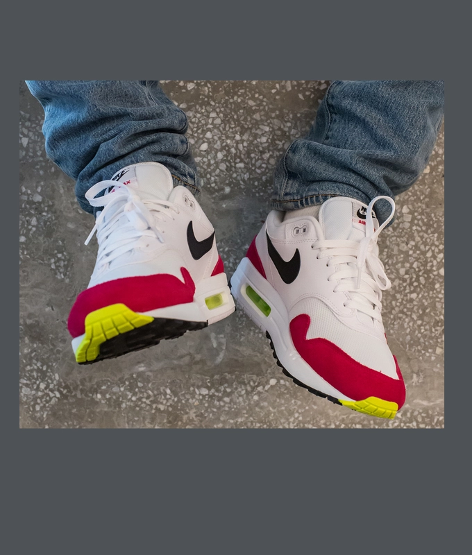 AIR MAX 1 'WHITE/BLACK-VOLT-RUSH PINK'
