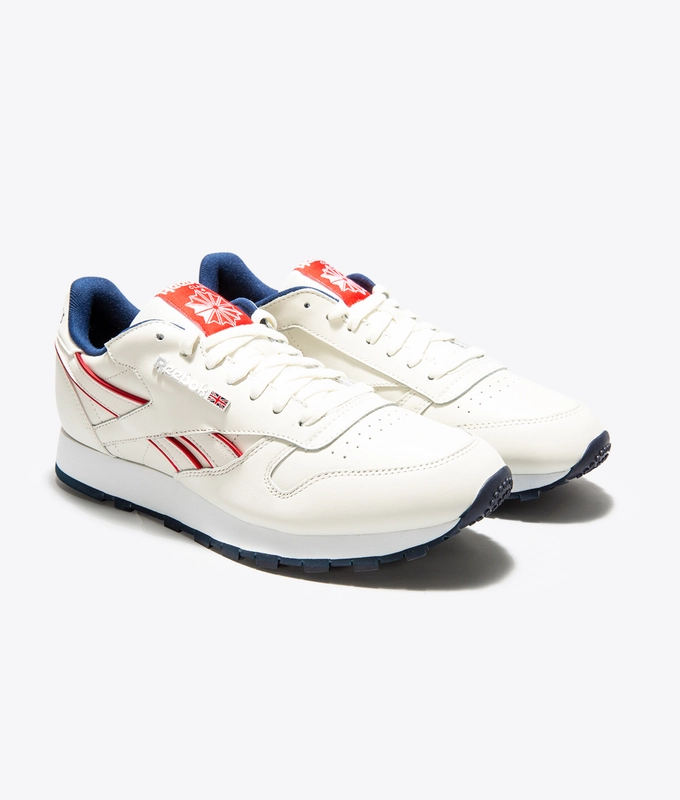 CL LEATHER MU 'CHALK/NAVY/RED/WHITE'