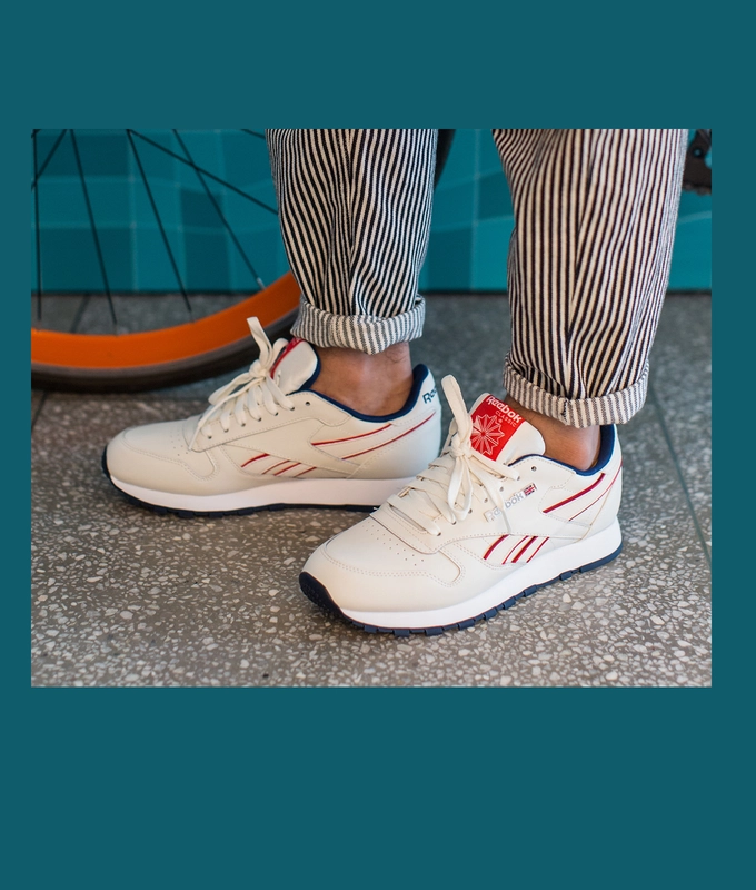 CL LEATHER MU 'CHALK/NAVY/RED/WHITE'