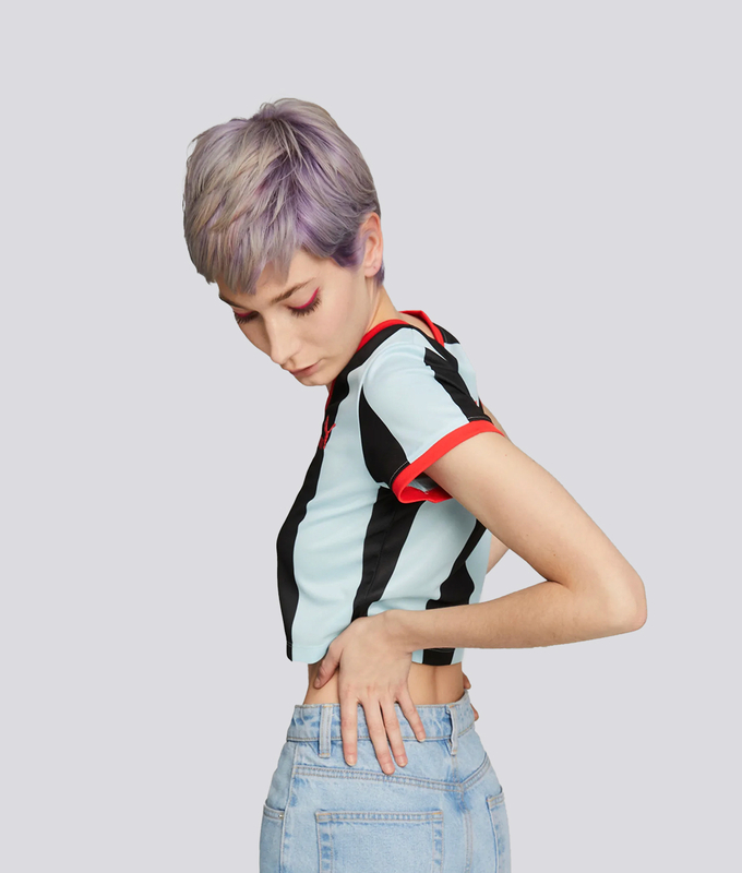 X Dua Lipa Striped Slim Tee