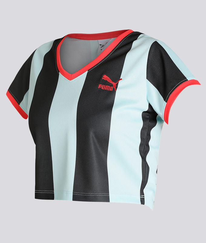 X Dua Lipa Striped Slim Tee