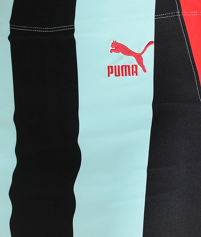 X DUA LIPA STRIPED MINI SKIRT 'BLUE GLOW- PUMA GLOW'