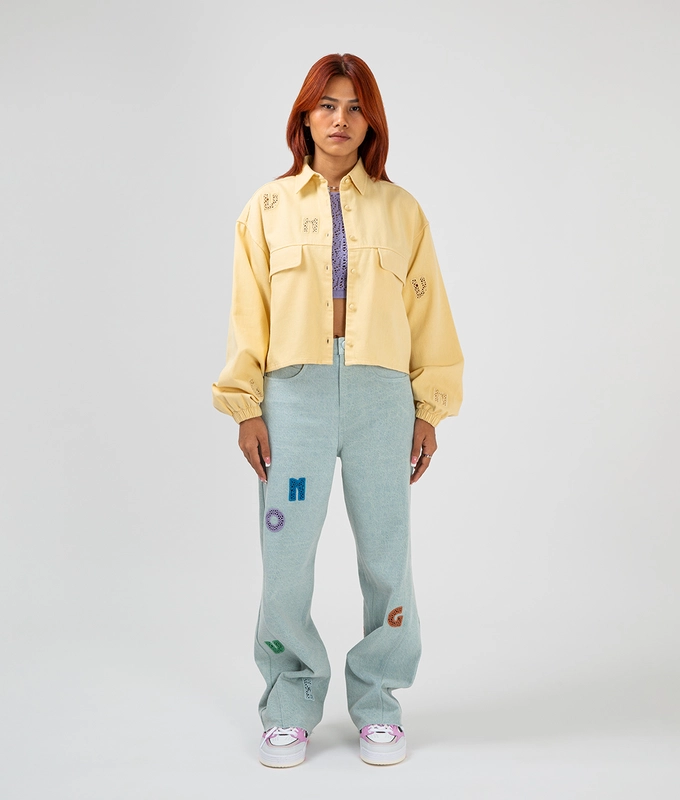 Straw Cropped Shirt