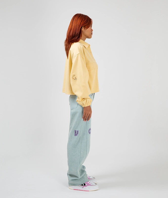 Straw Cropped Shirt