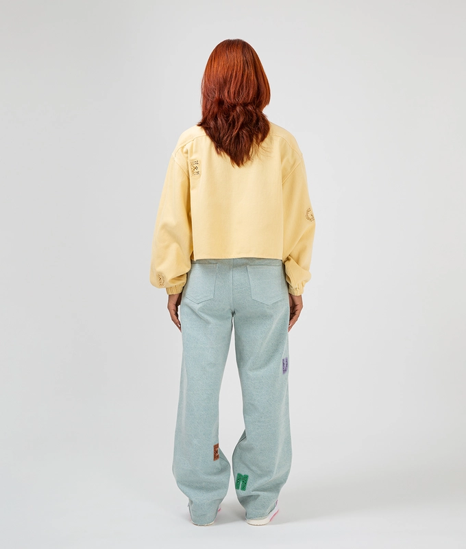 Straw Cropped Shirt
